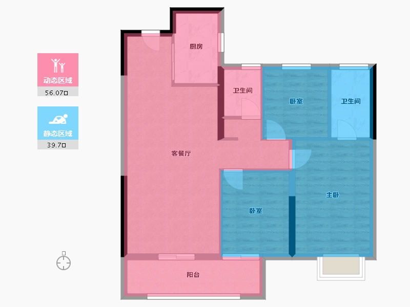 江西省-吉安市-红星九颂时代城-86.47-户型库-动静分区