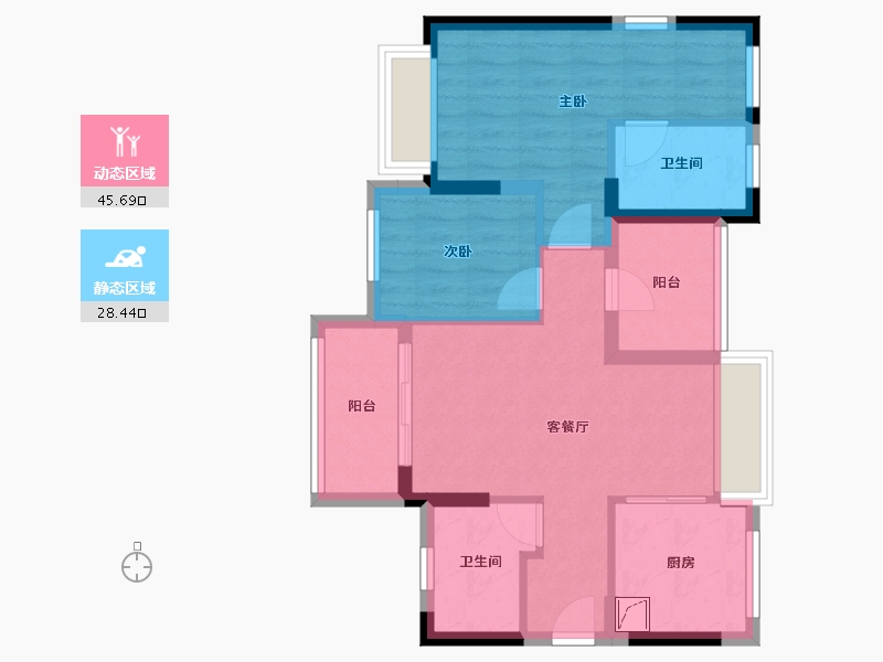 广东省-广州市-保利·水木芳华-65.11-户型库-动静分区