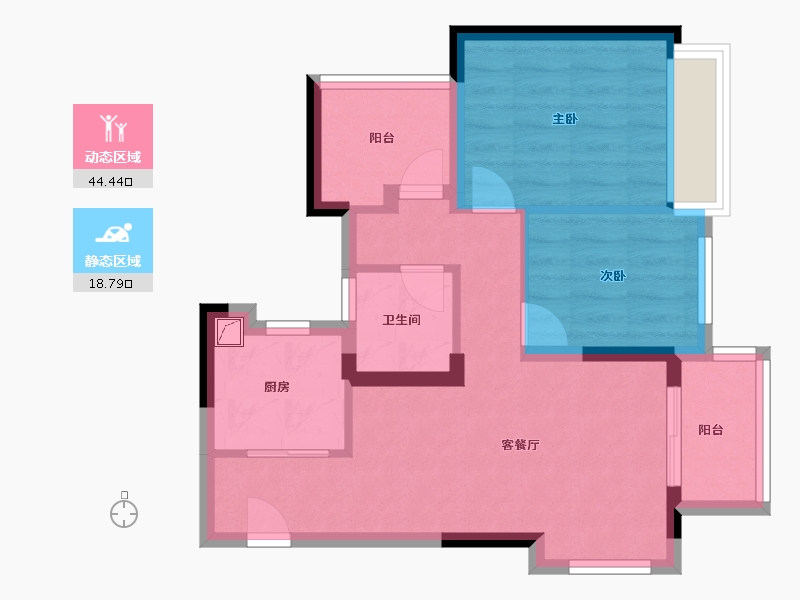 广东省-广州市-保利·水木芳华-55.20-户型库-动静分区