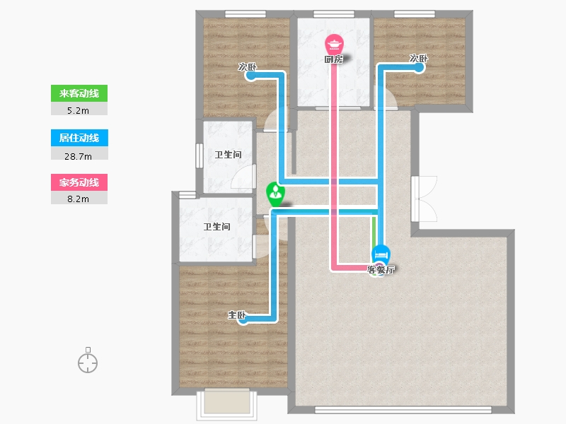 河北省-秦皇岛市-中冶德贤华府-109.10-户型库-动静线