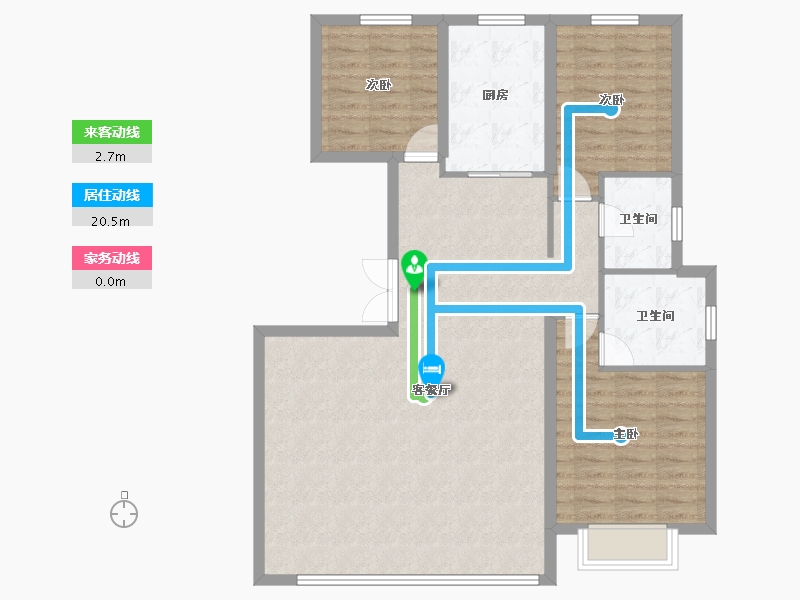 河北省-秦皇岛市-中冶德贤华府-104.92-户型库-动静线