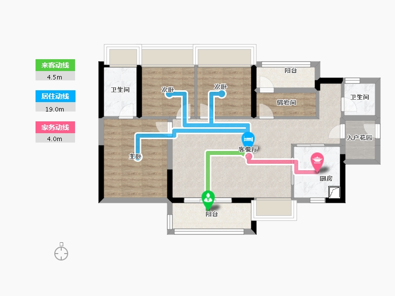 广东省-广州市-路劲·星棠-76.00-户型库-动静线