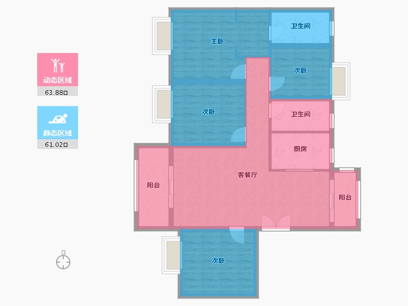 江西省-吉安市-滨江·翡翠学府-112.29-户型库-动静分区