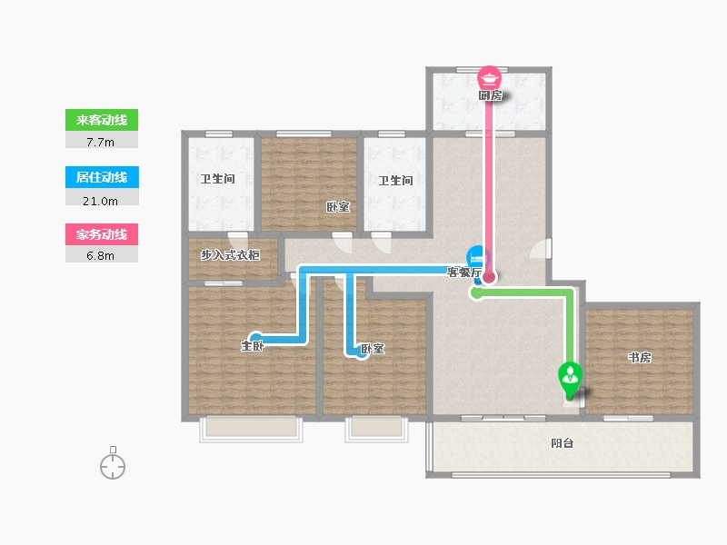 广东省-梅州市-翡翠东方-200.00-户型库-动静线