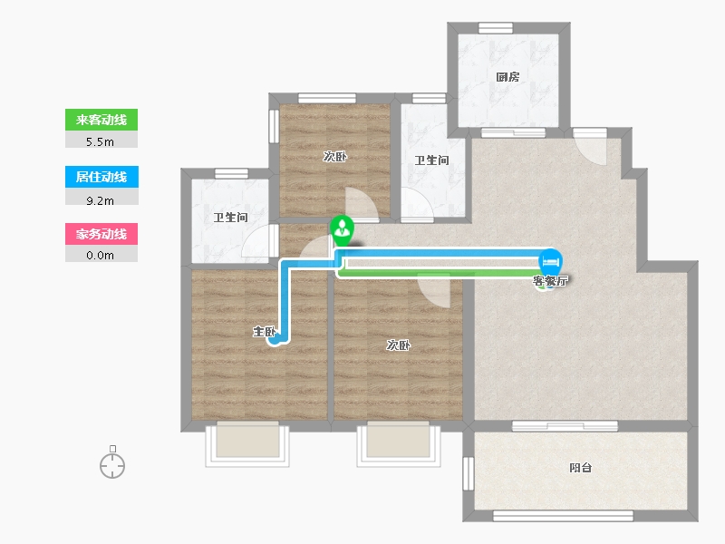 安徽省-合肥市-国贸璟原-87.73-户型库-动静线