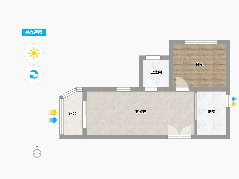 河南省-洛阳市-瑞江浅山悦-40.80-户型库-采光通风