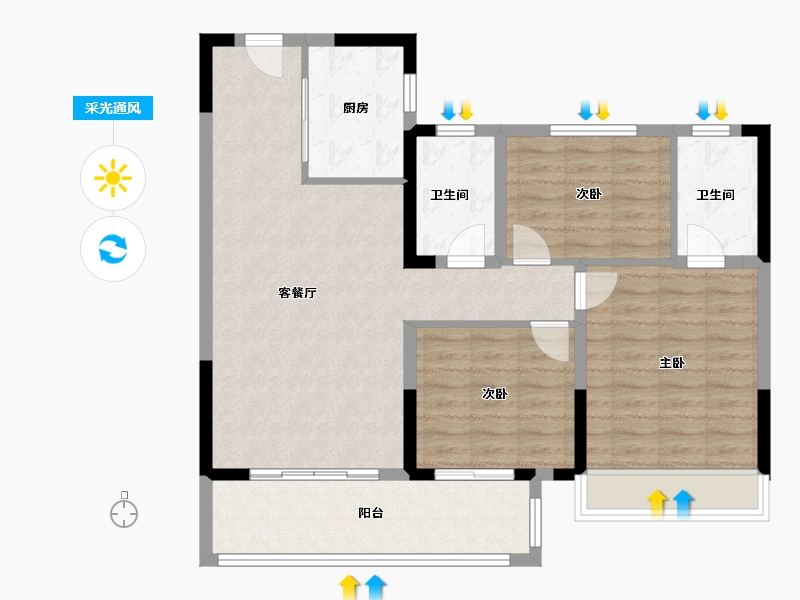 河南省-平顶山市-鲁山建业江山汇-92.01-户型库-采光通风