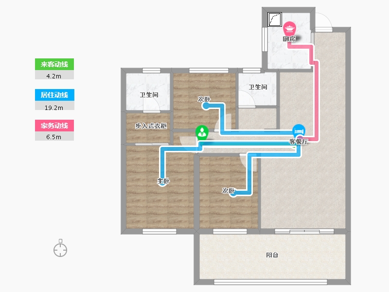 湖北省-黄冈市-城投玲珑家园-91.25-户型库-动静线