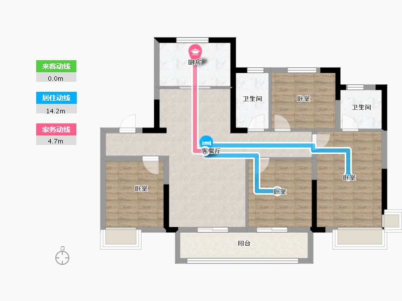 山东省-济南市-悦城壹品-102.39-户型库-动静线