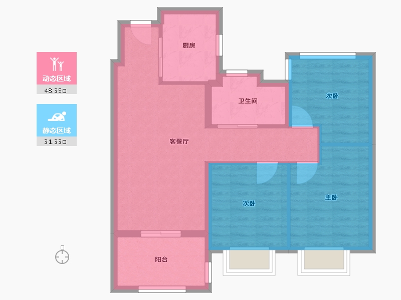 安徽省-合肥市-国贸璟原-71.21-户型库-动静分区