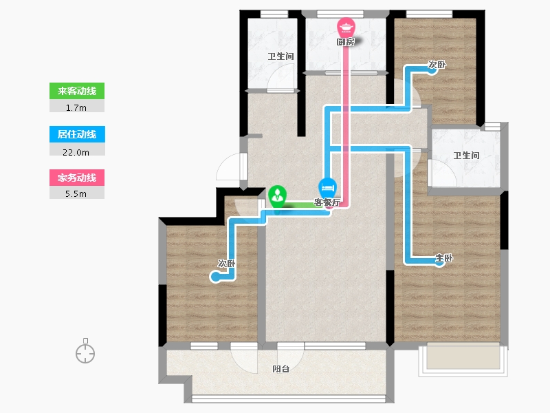 山东省-聊城市-民生·城市玖玺北区-92.00-户型库-动静线