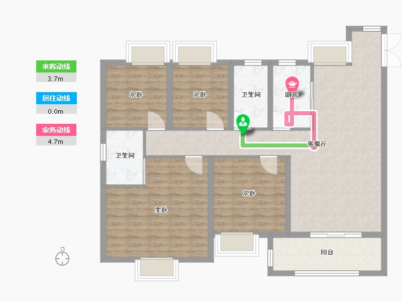 江西省-吉安市-滨江·翡翠学府-103.81-户型库-动静线