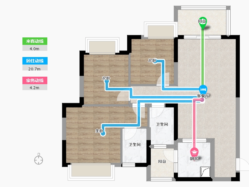 四川省-广安市-承平盛世月湖里-79.27-户型库-动静线