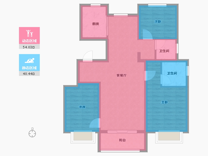 天津-天津市-中建锦绣丽城当红Pro-84.00-户型库-动静分区