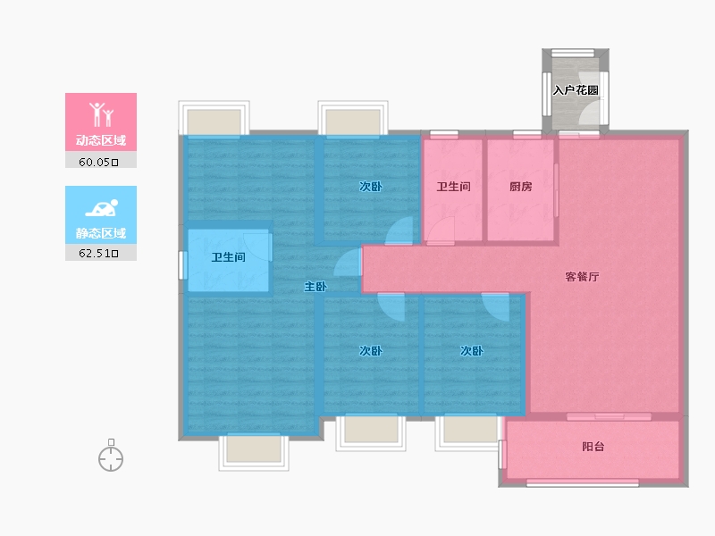 江西省-吉安市-滨江·翡翠学府-113.96-户型库-动静分区