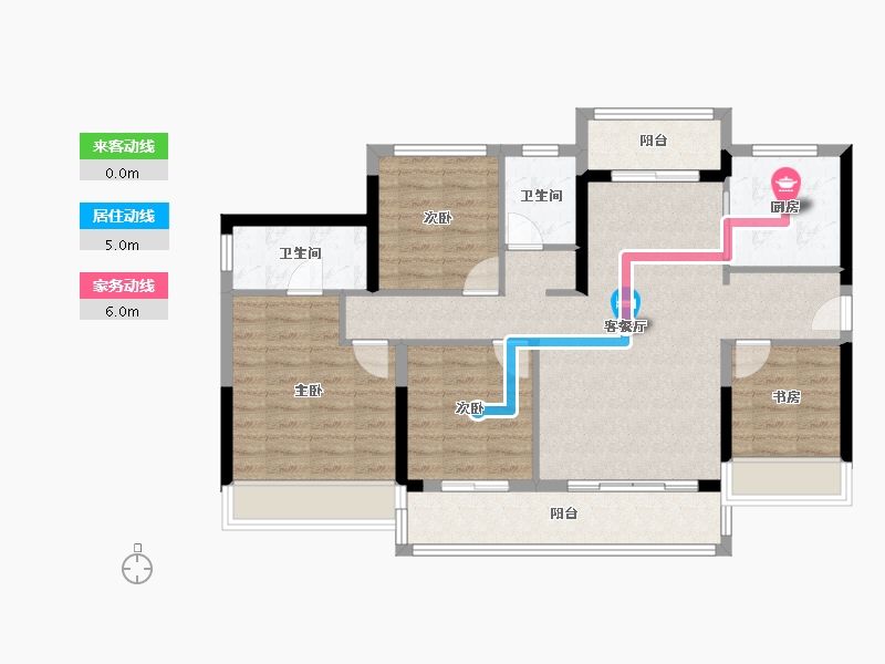 广东省-广州市-中建弘阳德信·湾璟壹号-95.21-户型库-动静线