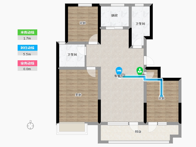 山东省-聊城市-民生·城市玖玺北区-91.52-户型库-动静线