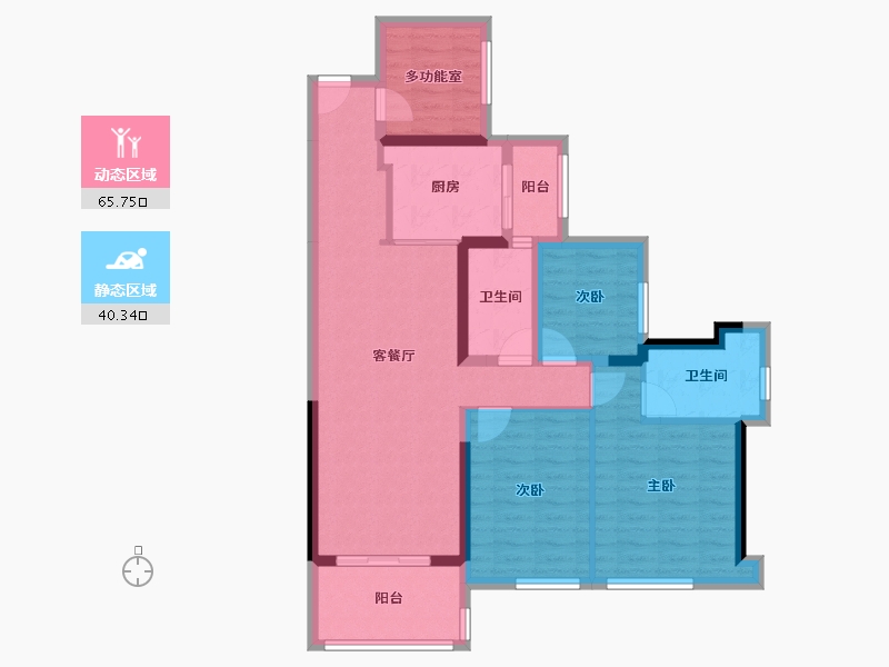 广东省-湛江市-荣基尚学花园-94.07-户型库-动静分区