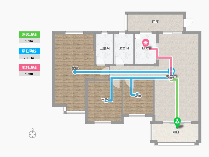 广东省-江门市-新会碧桂园-116.00-户型库-动静线