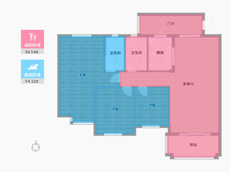 广东省-江门市-新会碧桂园-116.00-户型库-动静分区