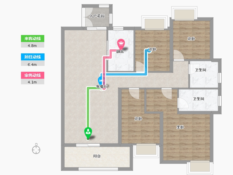 江西省-吉安市-滨江·翡翠学府-109.90-户型库-动静线