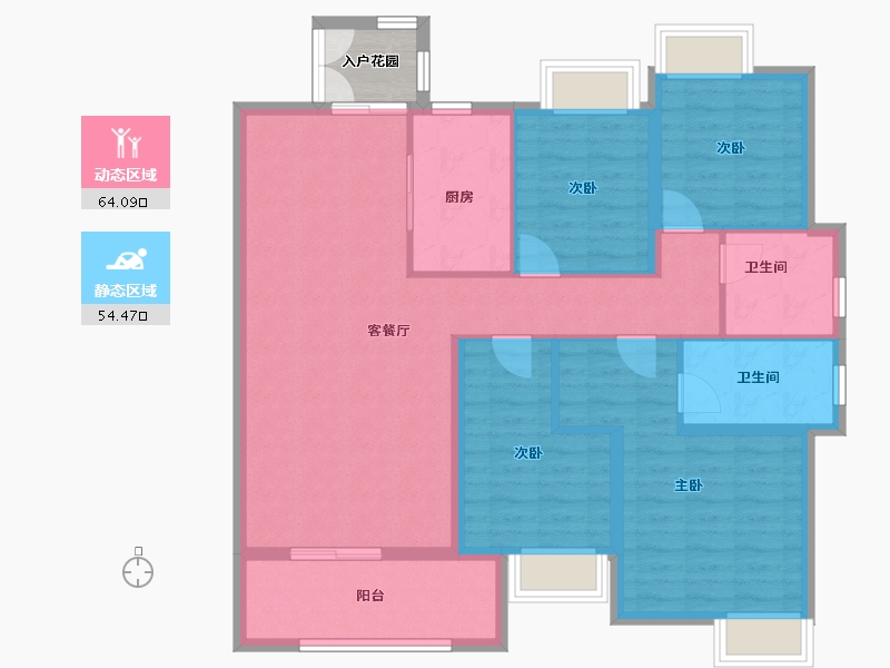 江西省-吉安市-滨江·翡翠学府-109.90-户型库-动静分区