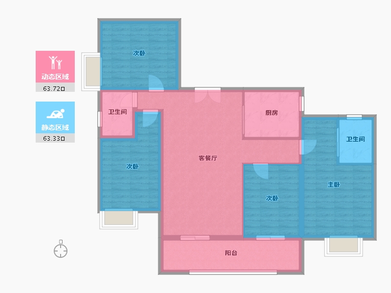 江西省-吉安市-滨江·翡翠学府-114.40-户型库-动静分区