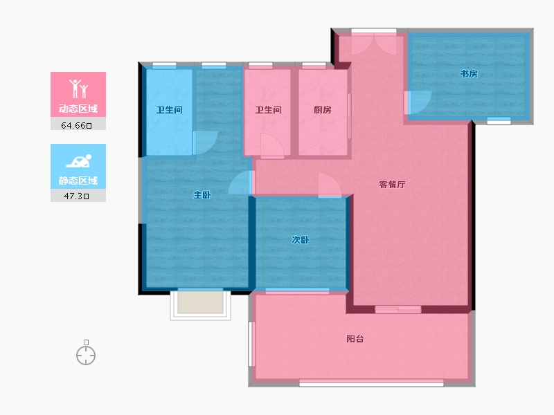 湖南省-永州市-嘉信悦府-120.00-户型库-动静分区