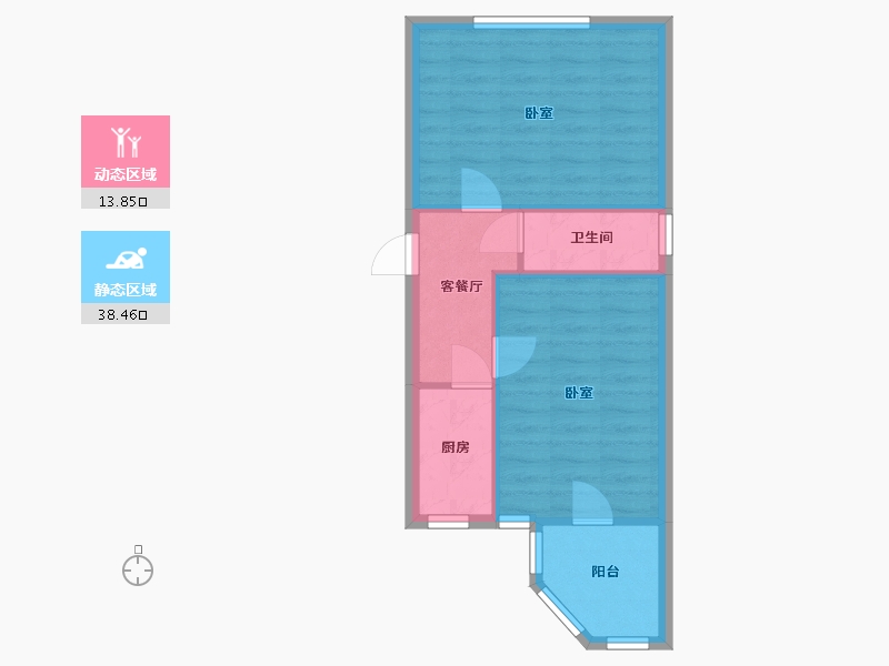 天津-天津市-田川里-59.53-户型库-动静分区