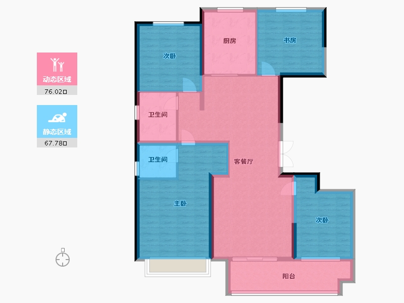 山东省-聊城市-祥生·群贤府-130.00-户型库-动静分区