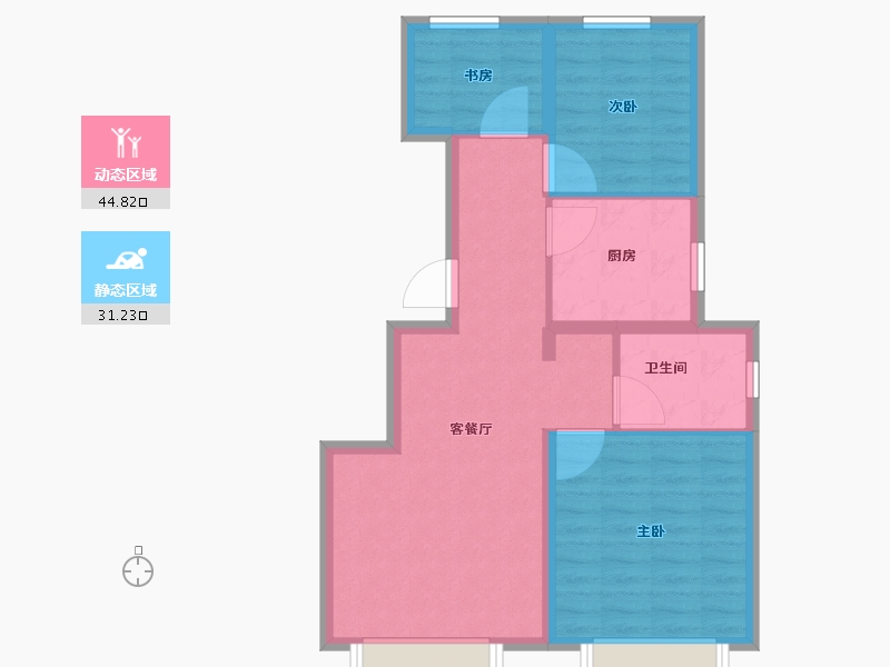 天津-天津市-中建锦绣丽城当红Pro-68.00-户型库-动静分区