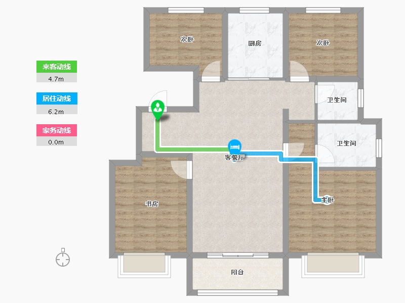 天津-天津市-中建锦绣丽城当红Pro-100.00-户型库-动静线