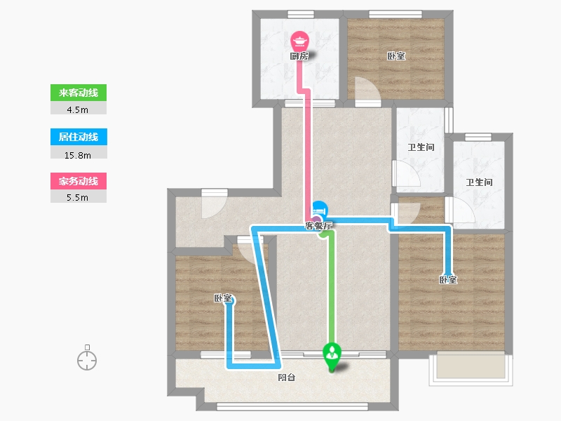 山东省-济南市-银丰御玺-86.40-户型库-动静线