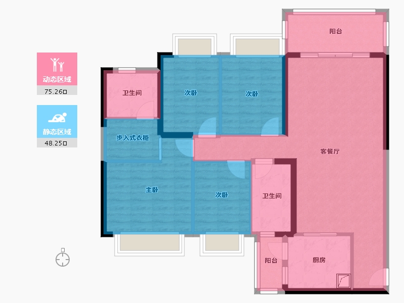 广东省-河源市-河源恒大雅苑-109.00-户型库-动静分区