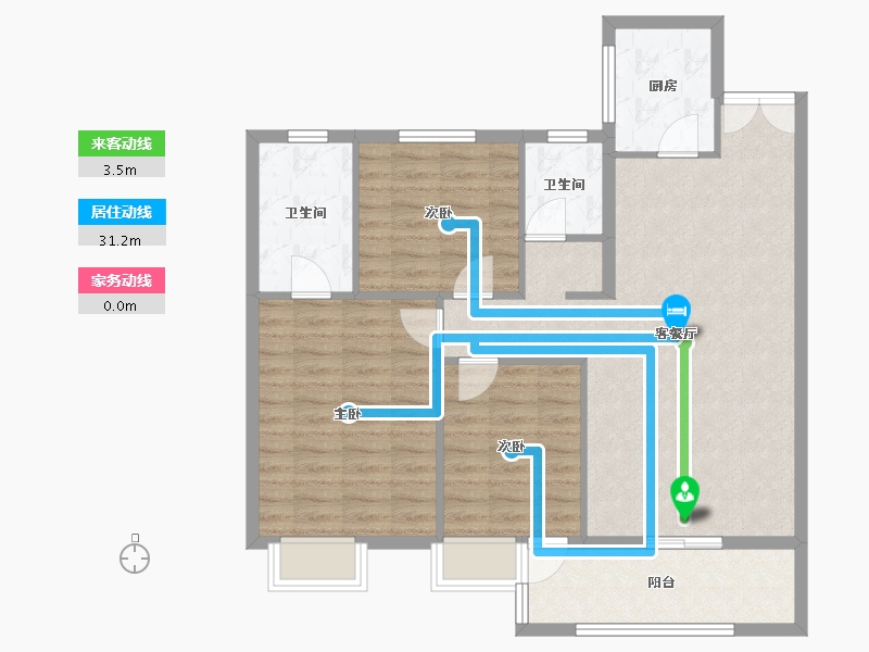 江西省-吉安市-滨江·翡翠学府-94.48-户型库-动静线