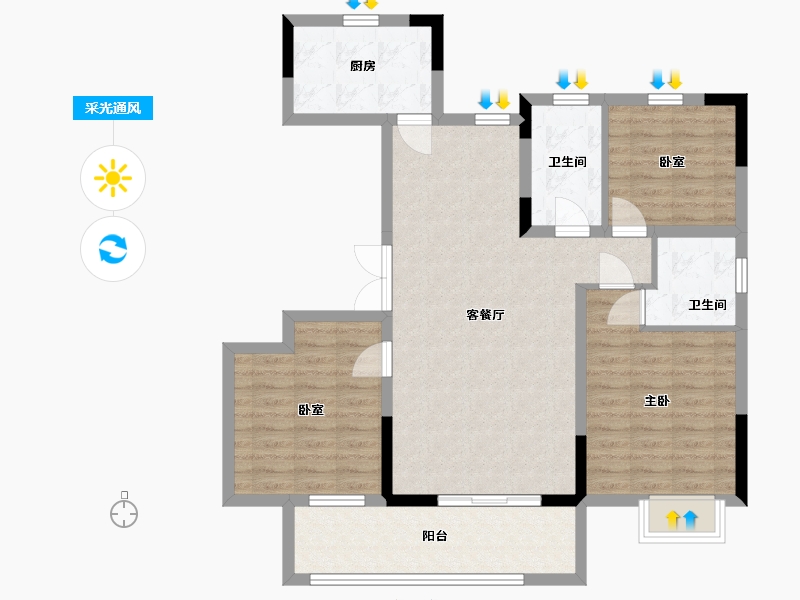 江西省-赣州市-佳和红旗大道首府-98.00-户型库-采光通风