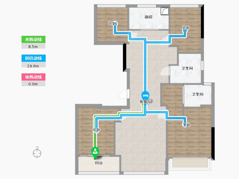 浙江省-台州市-天辰誉府-112.00-户型库-动静线