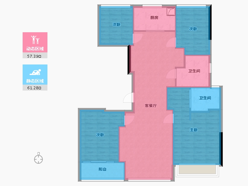 浙江省-台州市-天辰誉府-112.00-户型库-动静分区