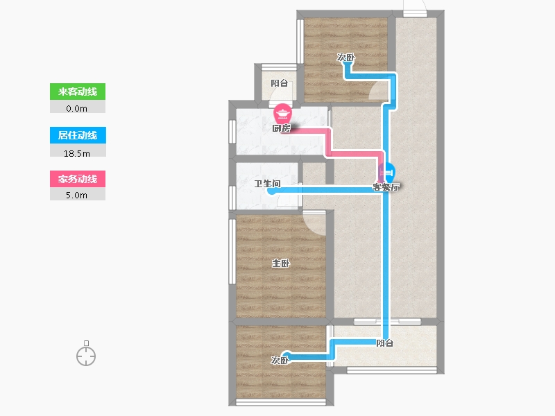 四川省-宜宾市-远达·时光里-70.01-户型库-动静线