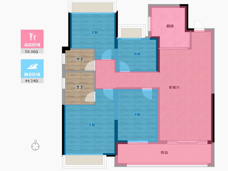 江苏省-南京市-新城云樾观山-98.12-户型库-动静分区