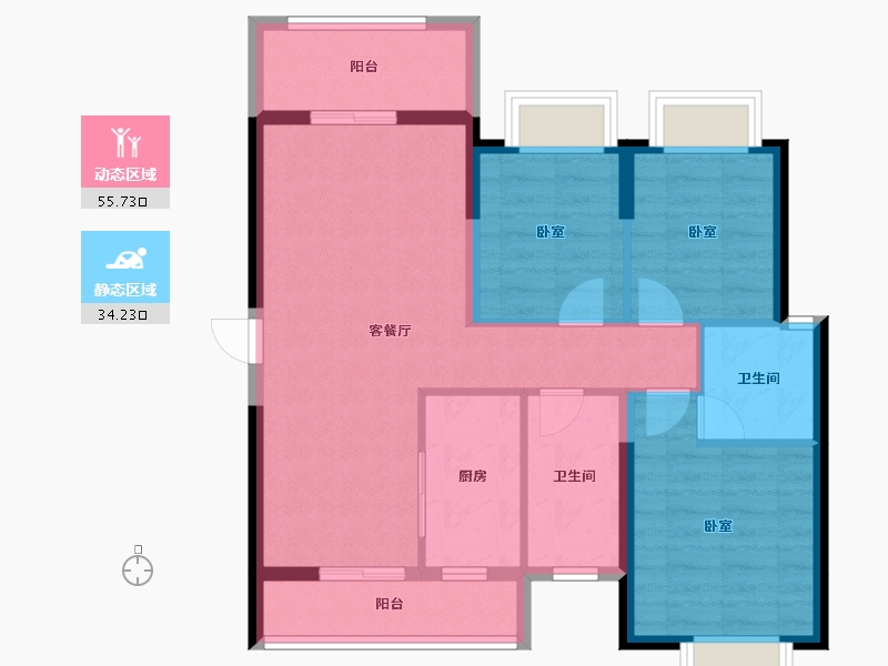 海南省-海口市-城西星汇-80.05-户型库-动静分区