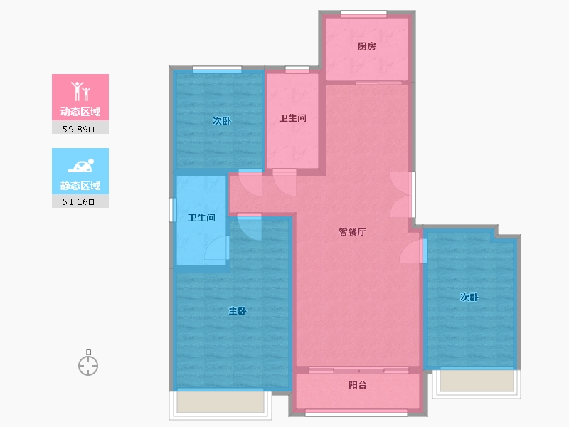 山东省-聊城市-壹号院-100.00-户型库-动静分区