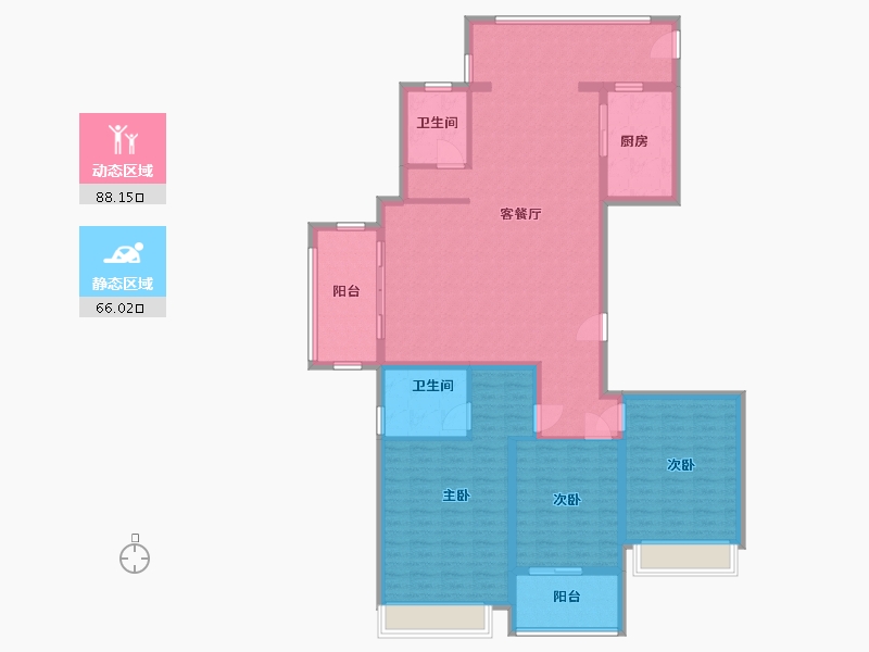 浙江省-杭州市-前乐佳苑-140.00-户型库-动静分区