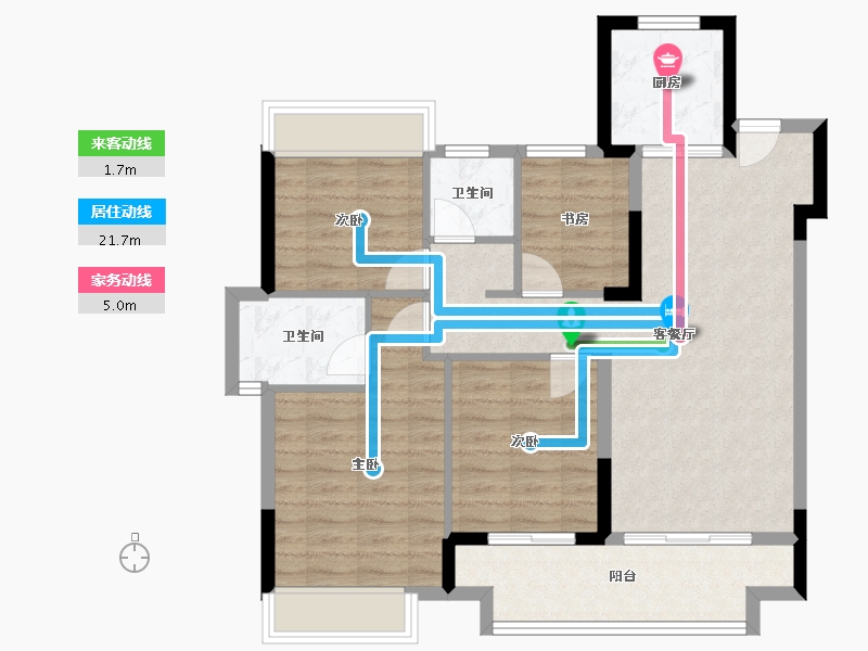 福建省-南平市-建发·叁里云庐-87.77-户型库-动静线