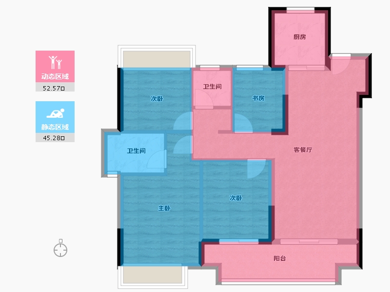 福建省-南平市-建发·叁里云庐-87.77-户型库-动静分区