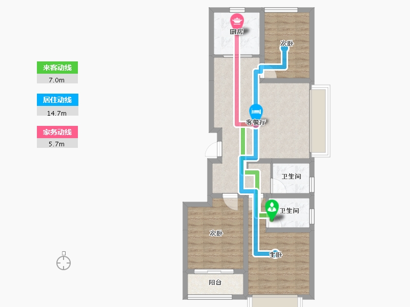 山东省-聊城市-阳谷贵和园小区-74.41-户型库-动静线