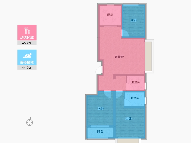 山东省-聊城市-阳谷贵和园小区-74.41-户型库-动静分区