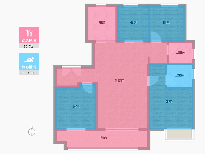 山东省-济南市-银丰御玺-100.00-户型库-动静分区