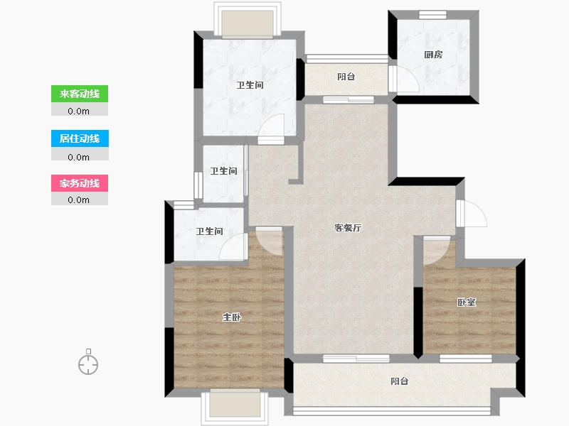 江西省-上饶市-汇佳·学府名城-80.05-户型库-动静线