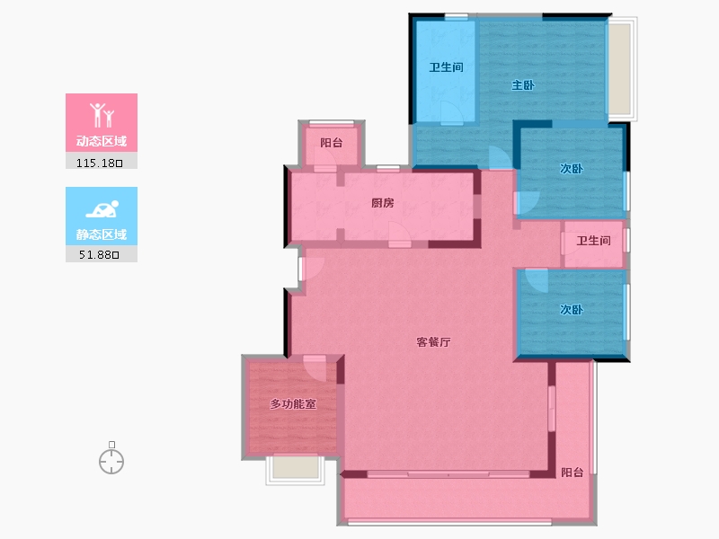 四川省-成都市-首钢璟辰里-154.00-户型库-动静分区